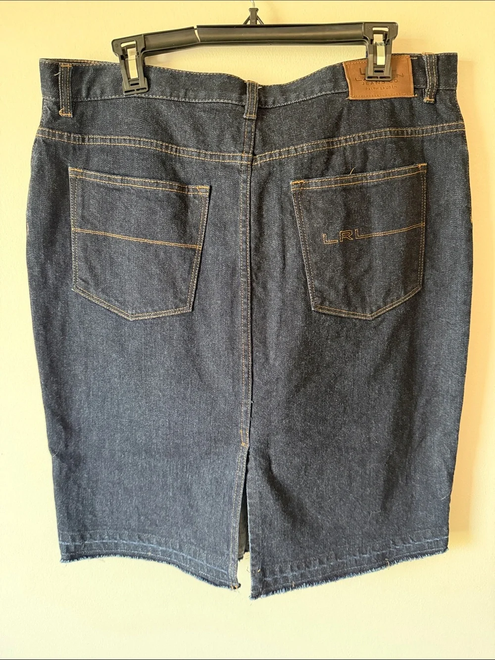 Ralph Lauren Women’s  Slim Dark Blue Denim Skirt